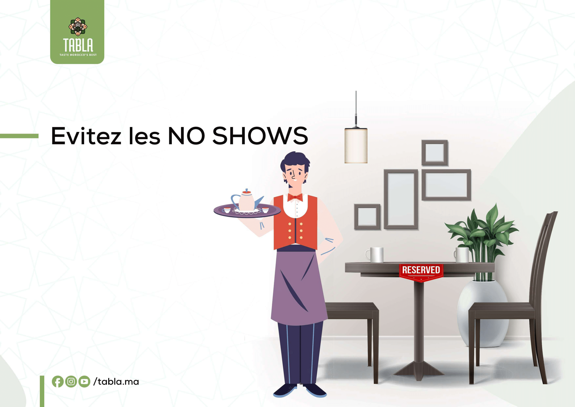 comment éviter les no shows restaurant Maroc